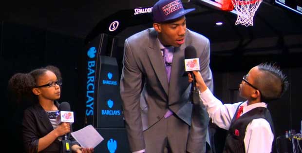 Reporter cilik mewawancarai bintang NBA