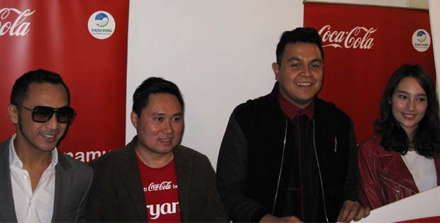 Giring, Suryanto Gunawan, Tulus dan Tatjiana di kampanye Rayakan Namamu  