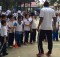Anak-anak mengikuti coaching clinic sepakbola