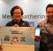 Poully Gunharie, Vice President, Mastercard Indonesia, Febby Intan, Marketing Director Blue Bird  dan Falla Adinda, pelanggan setia Blue Bird dan pemegang kartu Mastercard, meresmikan program Kemana Aja, 20 Ribu di Jakarta, 9 Desember 2016.