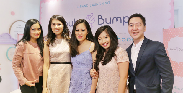 Foto (ki-ka): Titi Kamal (Guest Star), Priscilla Angriawan (Founder of Buba & Bump), Kimberly Sarah Yo (Founder of Buba & Bump), Cynthia Larasanti (Founder of Buba & Bump), dr. Caessar Pronocitro Sp. A. M. sc
